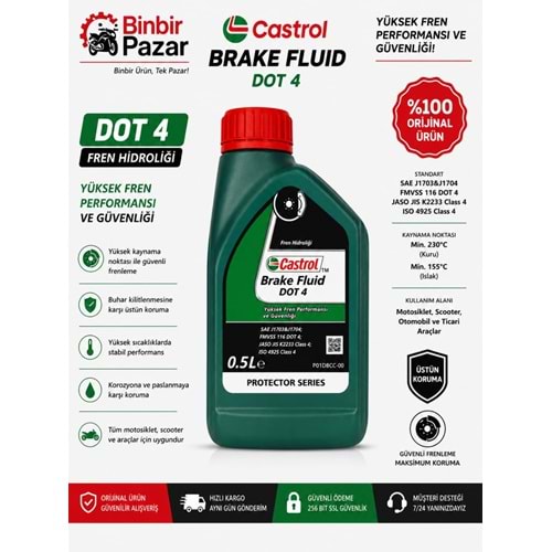 Castrol Brake Fluid DOT 4 Fren Hidroliği (500 ml)