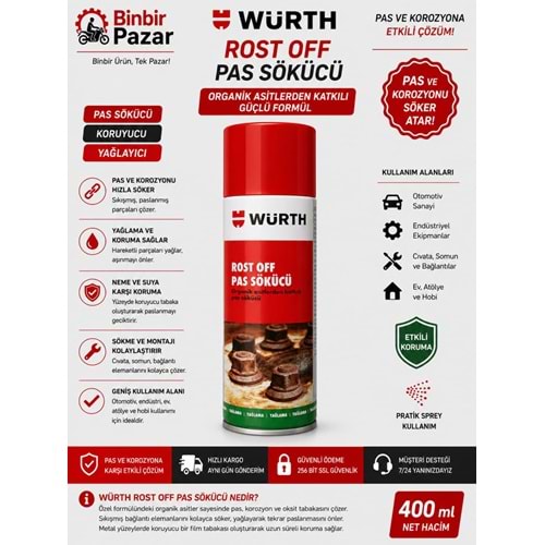 Würth Rost Off Pas Sökücü Sprey 400 ml